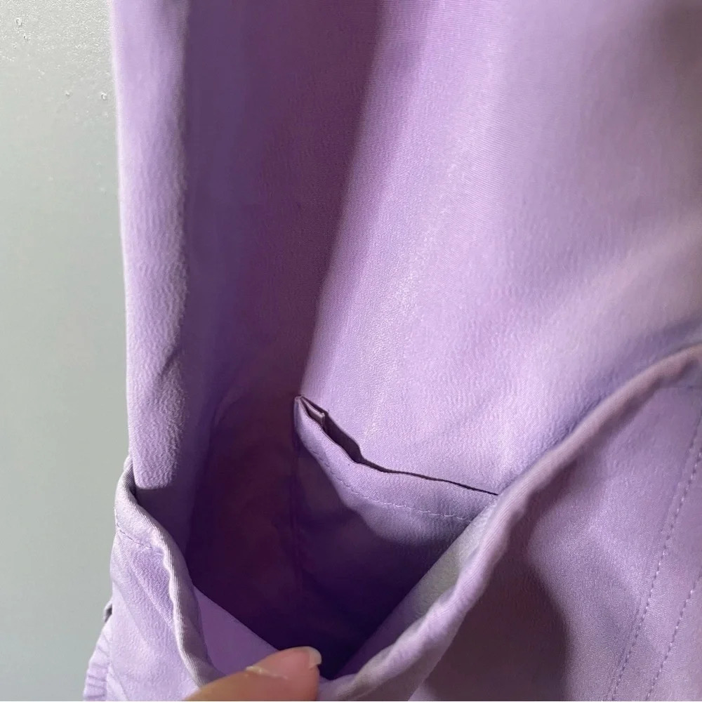Willowbrook purple 2 pocket short sleeve scrub top women’s size small - Picture 9 of 10